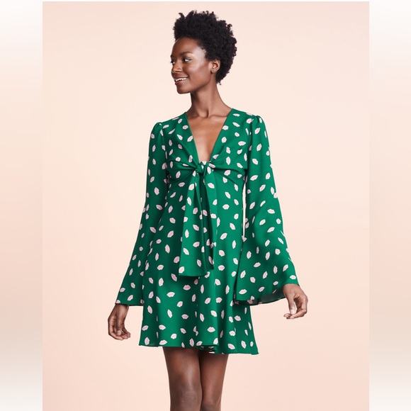 Diane Von Furstenburg Tie Front Mini Dress - Picture 3 of 14